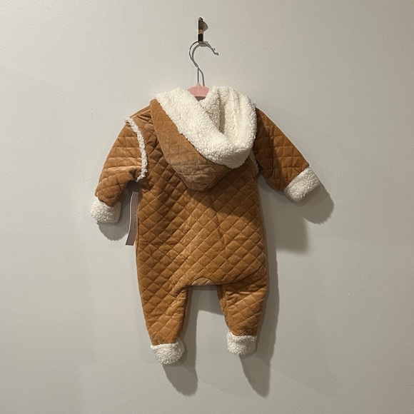 Warm Quilted Brown Kids Onepiece - Picture 2 of 8